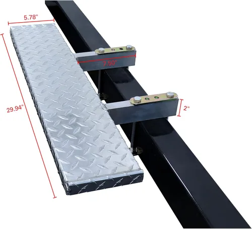 Miniatura 2 de Extreme Max 3006.6862 Escalón de aluminio para remolque de barco de alta resistencia, 6 x 30 pulgadas