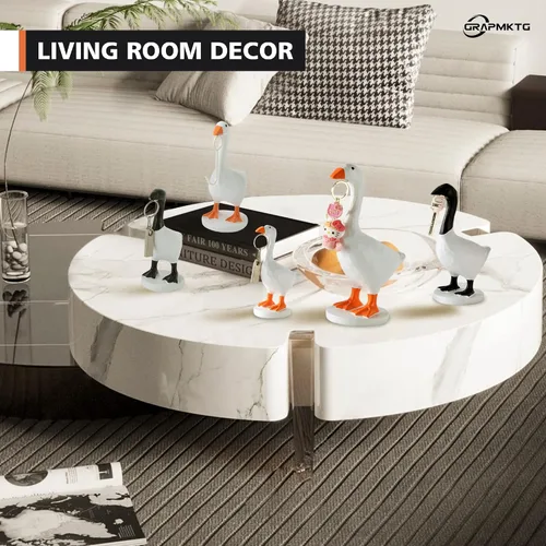 Miniatura 6 de GRAPMKTG Lindo soporte magnético para llaves de ganso de escritorio, estatua de escritorio, decoración divertida de dormitorio, regalos