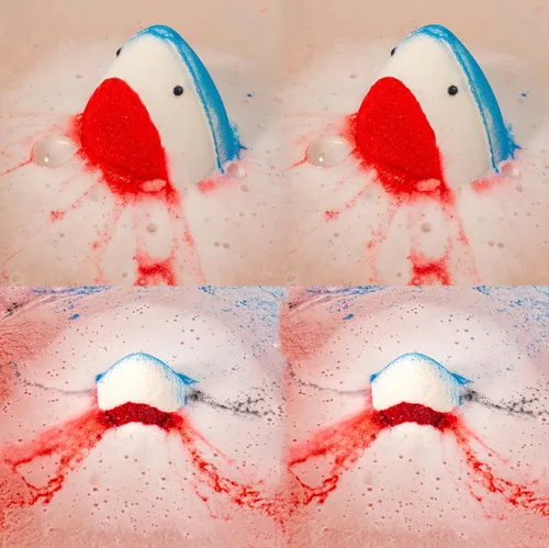 Miniatura 3 de Bombas de baño de tiburón para niños con sorpresa de animales marinos en el interior – Set de regalo de bombas de baño naturales y seguras para Azul