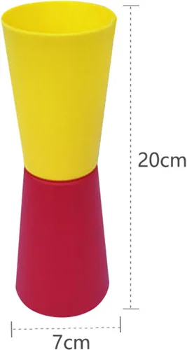 Miniatura 3 de 10 tazas abatibles invertidas para entrenamiento de agilidad de velocidad y coordinación corporal Rojo Amarillo