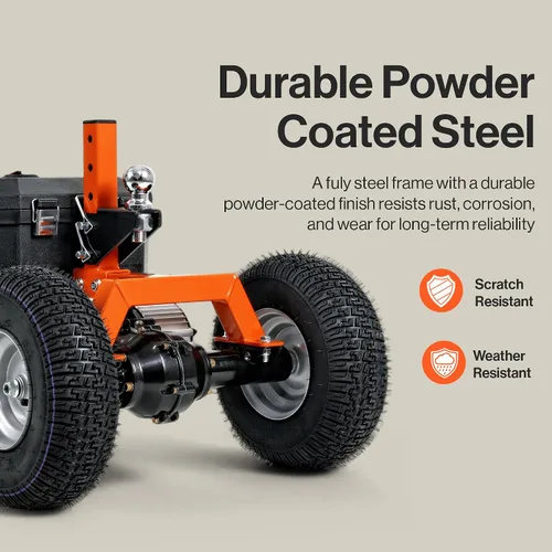 Miniatura 7 de SuperHandy Carrito eléctrico para remolque: baterías AGM selladas de plomo ácido de 24 V 7 Ah, motor de servicio pesado de 800 W, montaje de bola