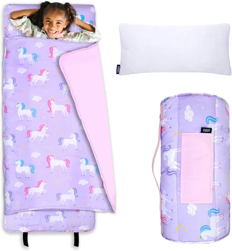 Miniatura 19 de Wildkin Alfombrilla para Siesta Infantil Original – Cómoda Alfombrilla para Dormir con Almohada, Ideal para Escuela y Viajes Corazones arco iris