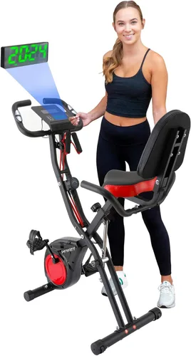 YYFITT Bicicleta estática 3 en 1 con pantalla luminosa de dígitos | Bicicletas estacionarias plegables para personas mayores en casa | Bicicleta de