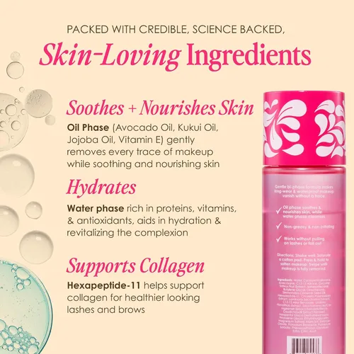 Miniatura 6 de Grande Cosmetics Removedor de maquillaje – Elimina el maquillaje a base de agua y aceite, disuelve fórmulas de larga duración e impermeables