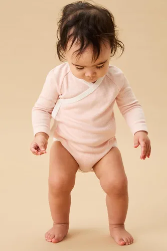 Miniatura 8 de MORI Body tipo kimono de manga larga para bebé para niños y niñas, transpirable, unisex, suave, con botones sin níquel