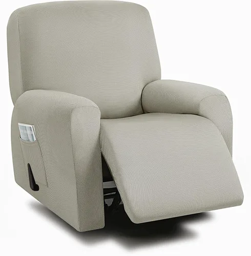 Miniatura 31 de ULTICOR Fundas para Sofá Reclinable de 8 Piezas, Fundas Elásticas de Hilo Teñido para Sofá Reclinable de 3 Cojines, Fundas Deslizables para Sofá