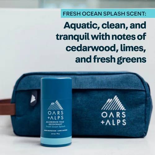 Miniatura 6 de Oars + Alps Desodorante para hombres y mujeres, desodorante sin aluminio para hombres, dermatológicamente probado, ingredientes limpios, no tóxico