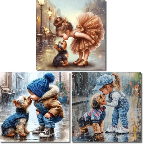 Miniatura 15 de VeGuude Kits de Pintura de Diamantes para Adultos – Paquete de 3 Obras de Arte DIY Kits de Arte de Diamantes 5D Taladro Completo Pinturas de Puntos