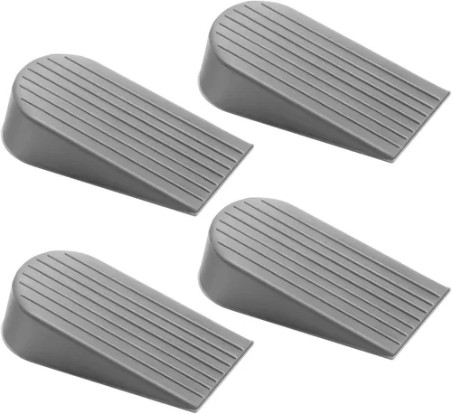 Miniatura 18 de Crosize Topes de puerta para parte inferior de la puerta, topes de puerta de goma premium, cuña de puerta resistente para alfombra, baldosa, Blanco