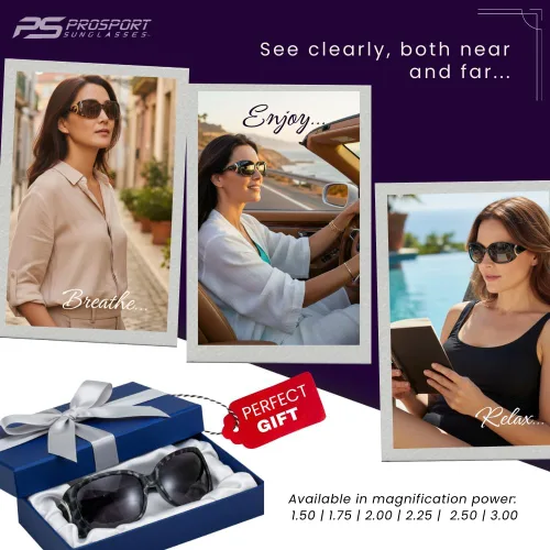 Miniatura 7 de proSPORT Lentes de sol bifocales para mujer, diseño moderno de guepardo, dorado, plateado, de gran tamaño, Jackie O, degradado, negro, tortuga