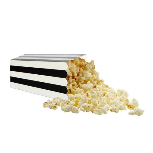 Miniatura 5 de XIEHE Paquete de 24 cajas de palomitas de maíz a rayas, mini recipientes de papel para palomitas de maíz y dulces, suministros de fiesta para noches