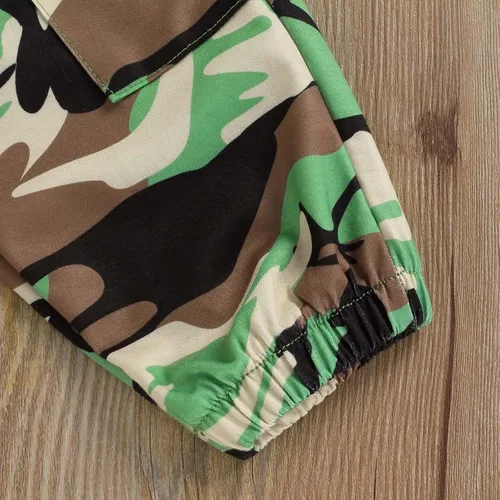 Miniatura 73 de Mandizy Conjunto de ropa de otoño para bebé niña pequeña, sudadera de manga larga con estampado de letras bendecidas, pantalones de camuflaje