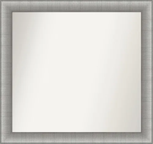 Miniatura 254 de Amanti Art Espejo de baño plateado para sobre fregadero, 28 x 47 pulgadas, espejo rectangular de plata imperial, marco de madera tradicional de gran
