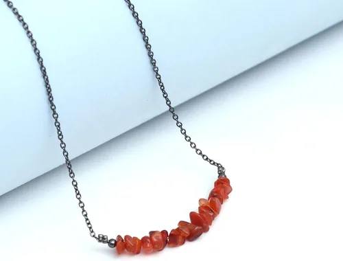 Miniatura 34 de Gempires - Collar de barra de chips naturales, cristales curativos de energía, regalo de cumpleaños, regalo para ella, joyería de piedras preciosas