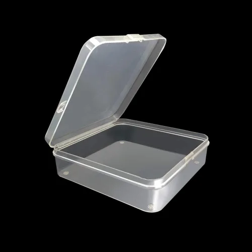 Miniatura 9 de 18 unidades (3 tamaños), caja rectangular de plástico transparente con tapa para artículos, píldoras, hierbas, productos para bebés, cuentas, joyas