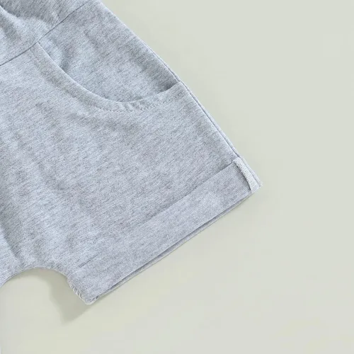 Miniatura 5 de CIYCUIT Conjunto de ropa de verano para bebé niño, camisa y pantalones cortos con estampado de letras