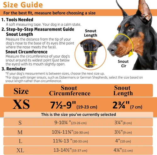 Miniatura 5 de BARKLESS Bozal para perro, bozal de cesta para morder, masticar y hurgar, cubierta bucal humanitaria tipo jaula, perfecto para aseo y entrenamiento