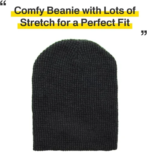 Miniatura 4 de KBETHOS Cómoda colección de gorros suaves y holgados de algodón de punto acrílico para invierno, cálido sombrero de esquí holgado unisex varios