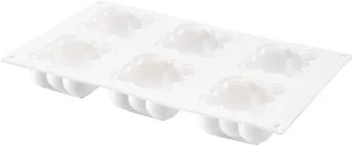 Miniatura 13 de Restaurantware Pastry Tek - Moldes de 6 cavidades, 10 moldes de burbujas listos para horno, flexibles, congelables, silicona blanca, fácil