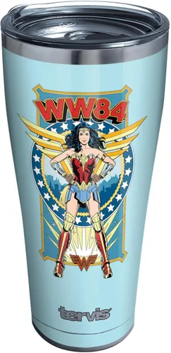 Miniatura 12 de Tervis DC Comics - Vaso aislado de doble pared de la Mujer Maravilla retro hecho en Estados Unidos mantiene las bebidas frías y calientes, 24 onzas
