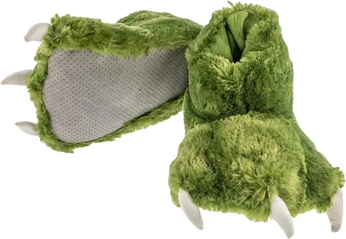 Lazy One - Pantuflas con diseño de garra de animal para niños y adultos, disfraz divertido para niños, cálidas pantuflas peludas