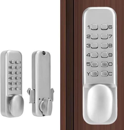 Miniatura 6 de Sonew Cerradura de puerta con contraseña mecánica digital, cerradura de contraseña de puerta oscilante izquierda y derecha, puerta de combinación