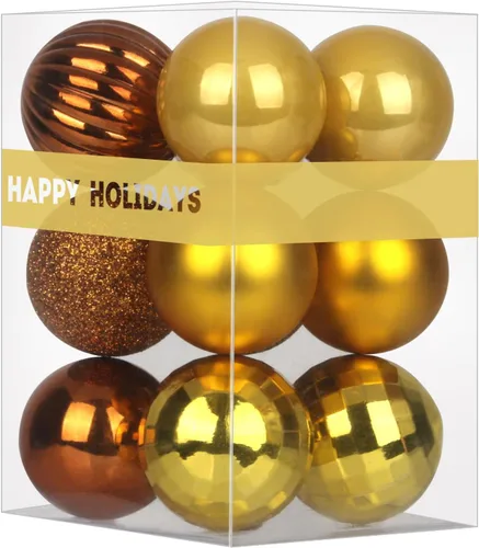 Miniatura 108 de Bolas de Navidad Grandes de 3.2" en Azul Bebé - Adornos para Árbol de Navidad, Bolas Colgantes Inastillables para Cumpleaños, Halloween, Boda