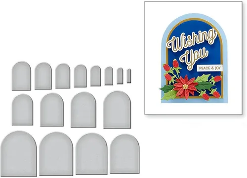 Miniatura 2 de Troqueles de metal de arco para hacer tarjetas, plantillas de corte para álbumes de recortes, álbum de fotos, plantilla de estampado de papel