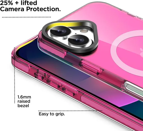 Miniatura 308 de AICase Funda protectora para iPhone 16 compatible con iPhone 16, delgada, ligera, transparente [no amarillenta] Diseño vibrante