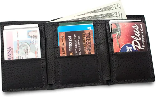 Miniatura 4 de Cartera de piel auténtica de Stingray con 9 tarjetas, hecha a mano