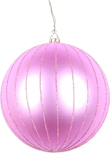 Miniatura 49 de Vickerman Adorno navideño de bola de avena mate con purpurina de 5 pulgadas. Incluye 4 piezas por bolsa.