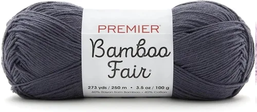 Miniatura 10 de Premier Yarns Hilo de bambú Fair DK, para tejer y tejer, mezcla de algodón para tejido y ganchillo en climas cálidos, color marfil