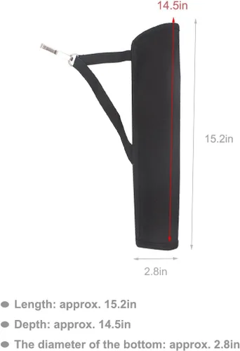 Miniatura 2 de Arco ballesta pernos flecha tubo cadera carcaj cintura colgado llevar bolsa para 18" 20" 22" flechas