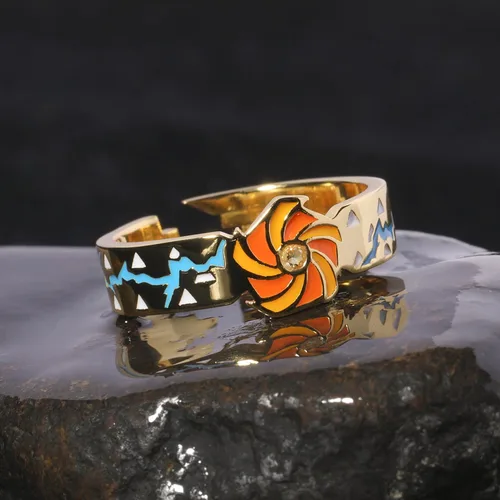 Miniatura 4 de LANMENSY Demon Slayer Anillos de anime Joyería original de plata de ley 925 "All24 estilos" nuevo Tamaño ajustable Kimetsu No Yaiba Cosplay Moda