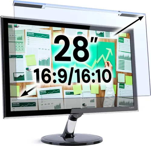 Miniatura 11 de VINTEZ Protector de pantalla de luz azul para monitor de computadora y portátil de 14 pulgadas, película de bloqueo de luz azul anti-UV para PC