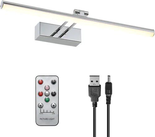 Miniatura 14 de Luz para Cuadros, Luz para Cuadros de 16" con Batería AA, Luz para Marco de Cuadros de Metal Completo, Luces Inalámbricas para Cuadros con Control