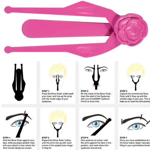 Miniatura 3 de Sonew 1 regla de cejas para maquillaje herramienta de medición simétrica de cejas