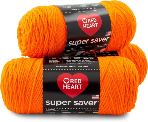 Miniatura 21 de Red Heart - Hilo Super Saver, paquete de 3, color rojo cereza, 3