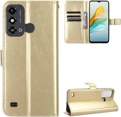 Miniatura 22 de Funda para Honor X50i, funda de cuero con tapa para Honor X50i 5G CRT-AN00 Case Gold Oro