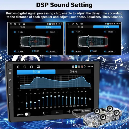 Miniatura 5 de Estéreo de coche 4GB+64GB para Honda Accord 8th 2008-2013 con Carplay inalámbrico Android Auto, Android 13 10.1 'HD pantalla táctil Bluetooth-5.0