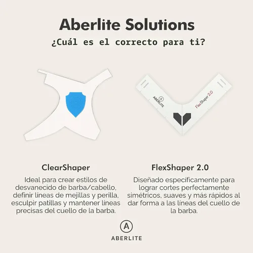 Miniatura 7 de Aberlite ClearShaper 3.0 - Kit moldeador de barba con dos lápices de barbero - Herramienta de moldeado premium - 100% transparente Muchos estilos