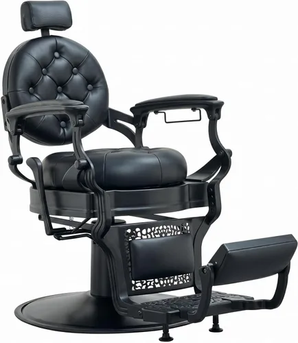 Antlu Silla de peluquería para estilista, estilo vintage, resistente, 700 libras, sillas de peinado para tatuajes, barbería, belleza, masaje y Negro