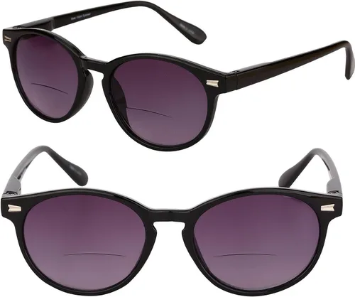 Miniatura 5 de Mass Vision 'The Brilliance' - Lentes de sol bifocales polarizados, redondos, de marco completo, para mujeres y hombres Negro