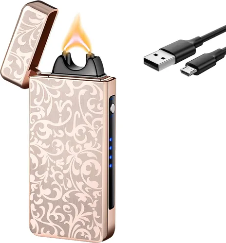 Miniatura 14 de Encendedor eléctrico de plasma de doble arco, sin llama, resistente al viento, electrónico con chip inteligente para vela, barra de incienso, Nuevo