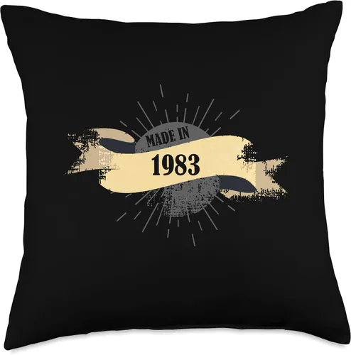 Miniatura 4 de Made in 1983 Birthday Vintage Retro Throw Pillow