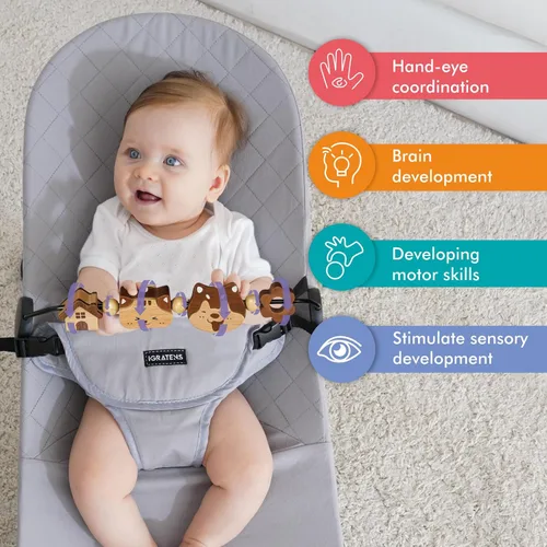 Miniatura 2 de iGRATENS Barra de juguete tridimensional Baby Bjorn Bouncer, juguete para gorila de bebé suave y feliz, fácil de colocar y quitar, juguetes