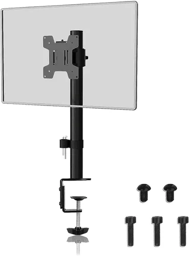 Miniatura 8 de Suptek Soporte para monitor LED LCD cuádruple, soporte independiente extra alto de 31.5" de poste, resistente, totalmente ajustable, para 4 (3+1)