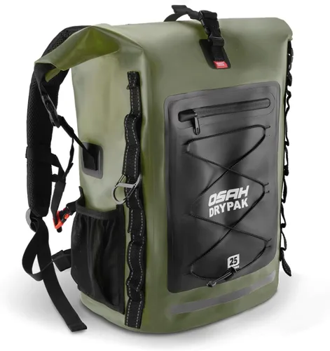 Miniatura 21 de OSAH DRYPAK Mochila impermeable Bolsa seca – Mochila de senderismo enrollable para viajes, kayak, canotaje, camping y pesca, Gris, Ocio