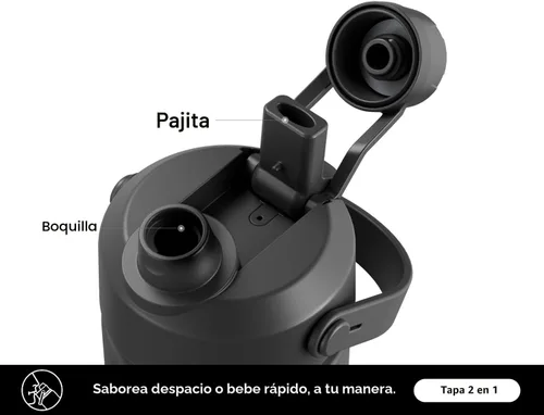 Miniatura 3 de POWCAN Botella de agua aislada de 26 onzas con popote 2 en 1 y tapa de boquilla, mantiene el frío 24 horas, a prueba de fugas, cabe en el portavasos