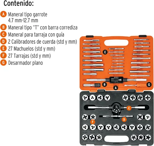 Miniatura 2 de TRUPER J-MATA-60 - Juego de llaves y troqueles (60 piezas)